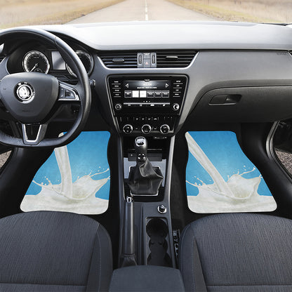 Milk Splash Print Front and Back Car Floor Mats