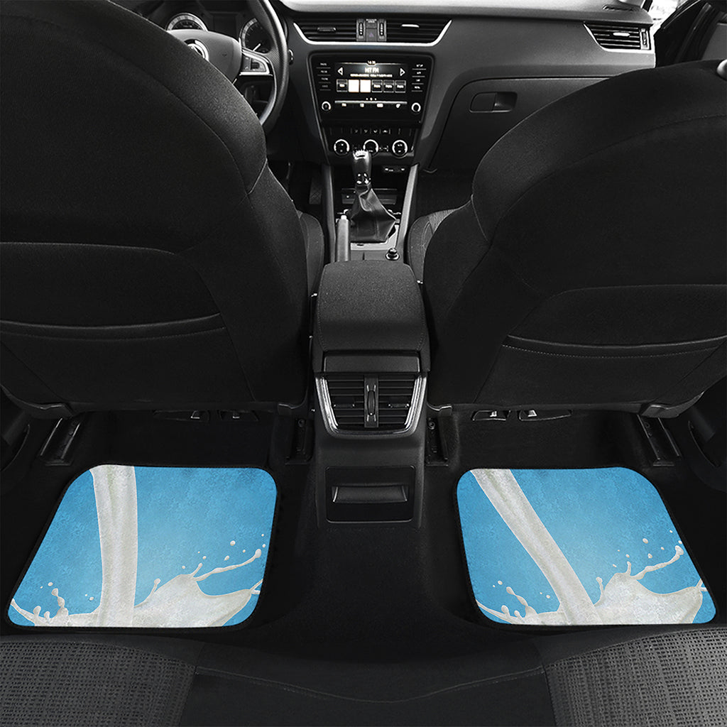 Milk Splash Print Front and Back Car Floor Mats