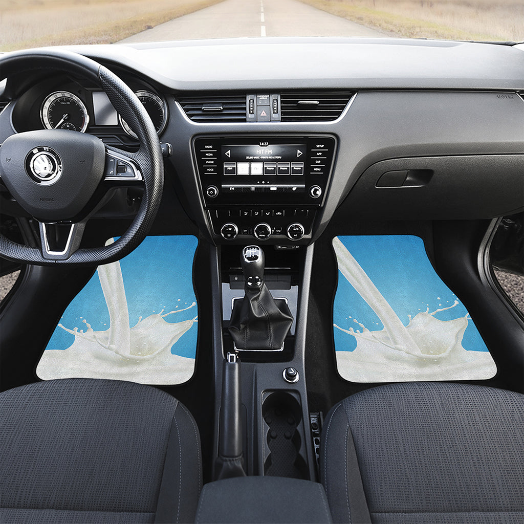 Milk Splash Print Front Car Floor Mats