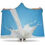 Milk Splash Print Hooded Blanket