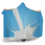 Milk Splash Print Hooded Blanket