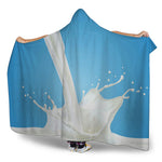 Milk Splash Print Hooded Blanket
