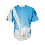Milk Splash Print Men's Baseball Jersey