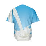 Milk Splash Print Men's Baseball Jersey