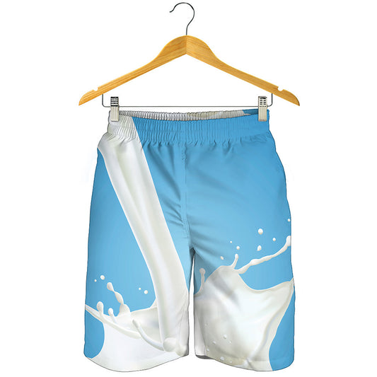 Milk Splash Print Men's Shorts