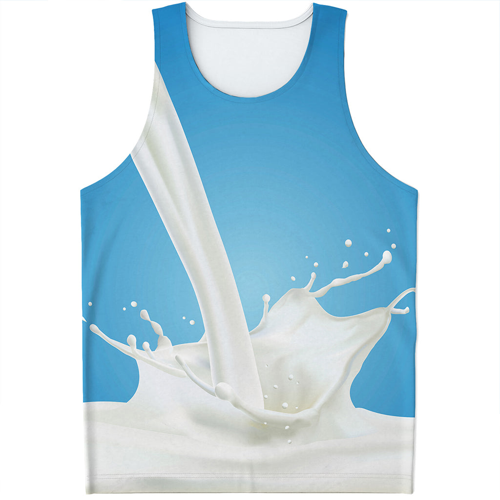 Milk Splash Print Men's Tank Top