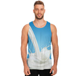 Milk Splash Print Men's Tank Top