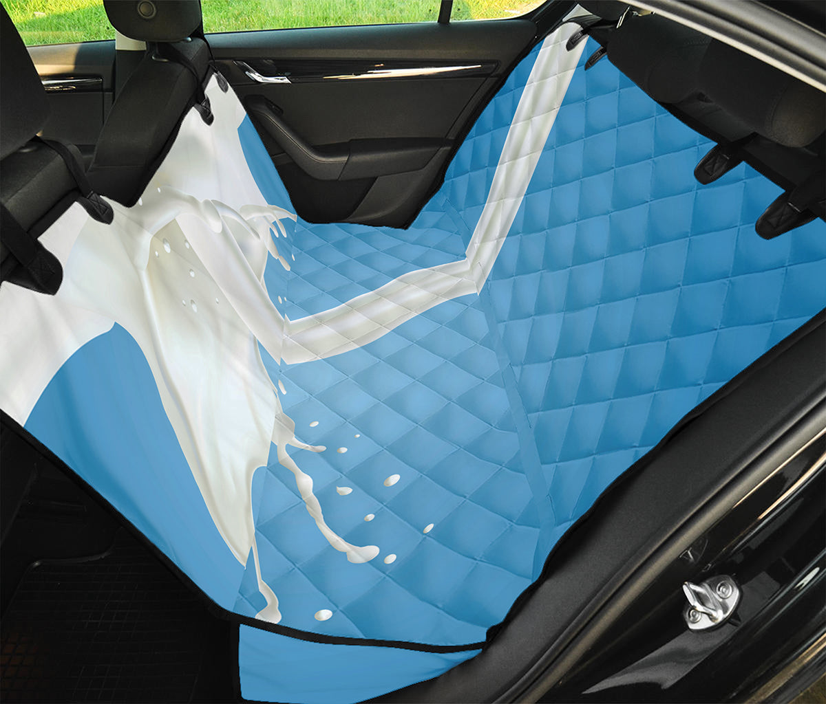 Milk Splash Print Pet Car Back Seat Cover