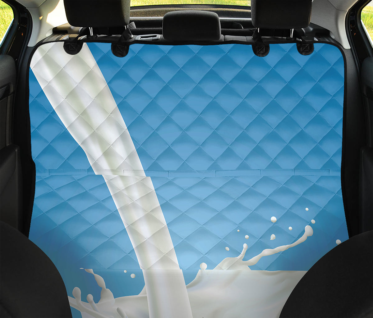 Milk Splash Print Pet Car Back Seat Cover