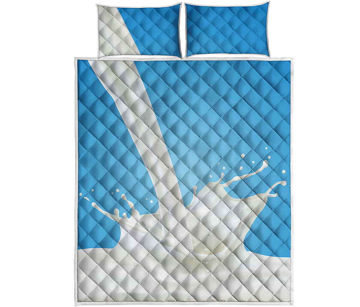 Milk Splash Print Quilt Bed Set