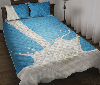 Milk Splash Print Quilt Bed Set