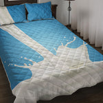 Milk Splash Print Quilt Bed Set