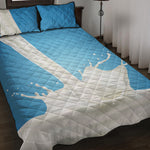 Milk Splash Print Quilt Bed Set