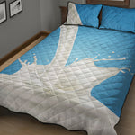 Milk Splash Print Quilt Bed Set