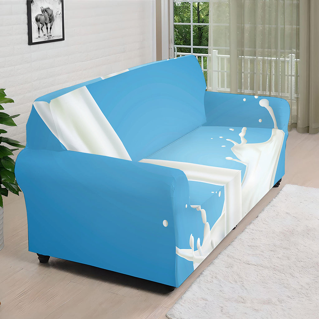 Milk Splash Print Sofa Cover