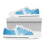 Milk Splash Print White Low Top Shoes