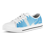 Milk Splash Print White Low Top Shoes