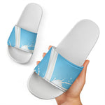 Milk Splash Print White Slide Sandals