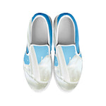 Milk Splash Print White Slip On Shoes
