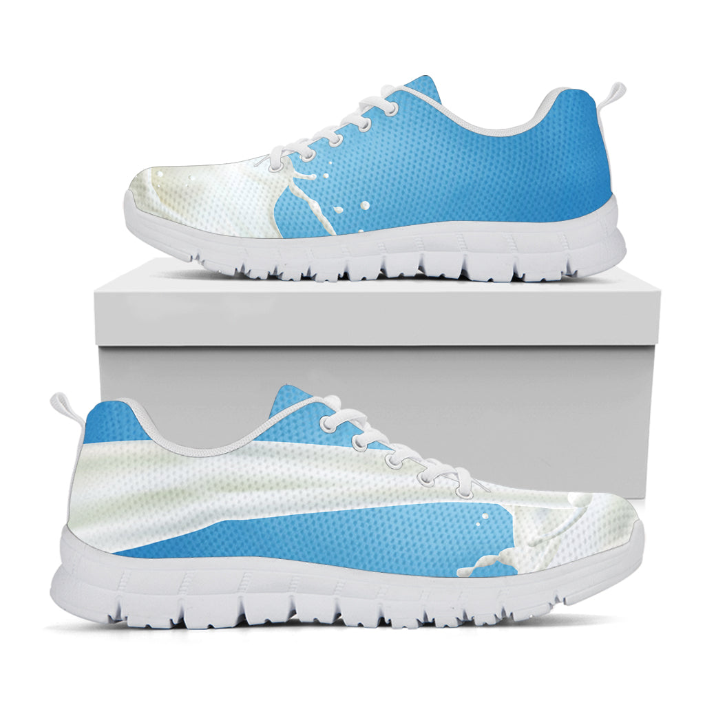 Milk Splash Print White Sneakers