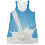 Milk Splash Print Women's Racerback Tank Top