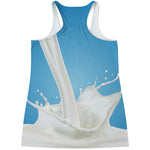 Milk Splash Print Women's Racerback Tank Top