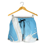 Milk Splash Print Women's Shorts