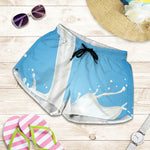 Milk Splash Print Women's Shorts