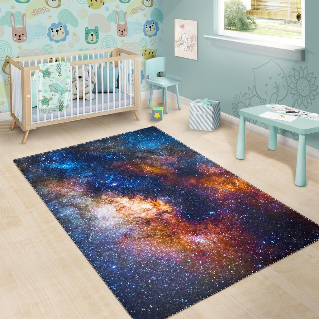 Milky Way Universe Galaxy Space Print Area Rug GearFrost