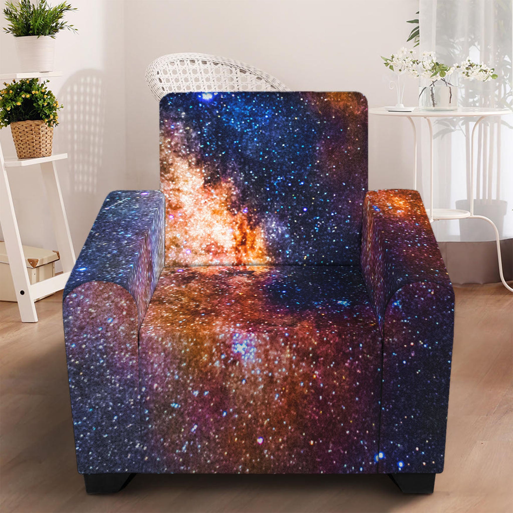 Milky Way Universe Galaxy Space Print Armchair Slipcover