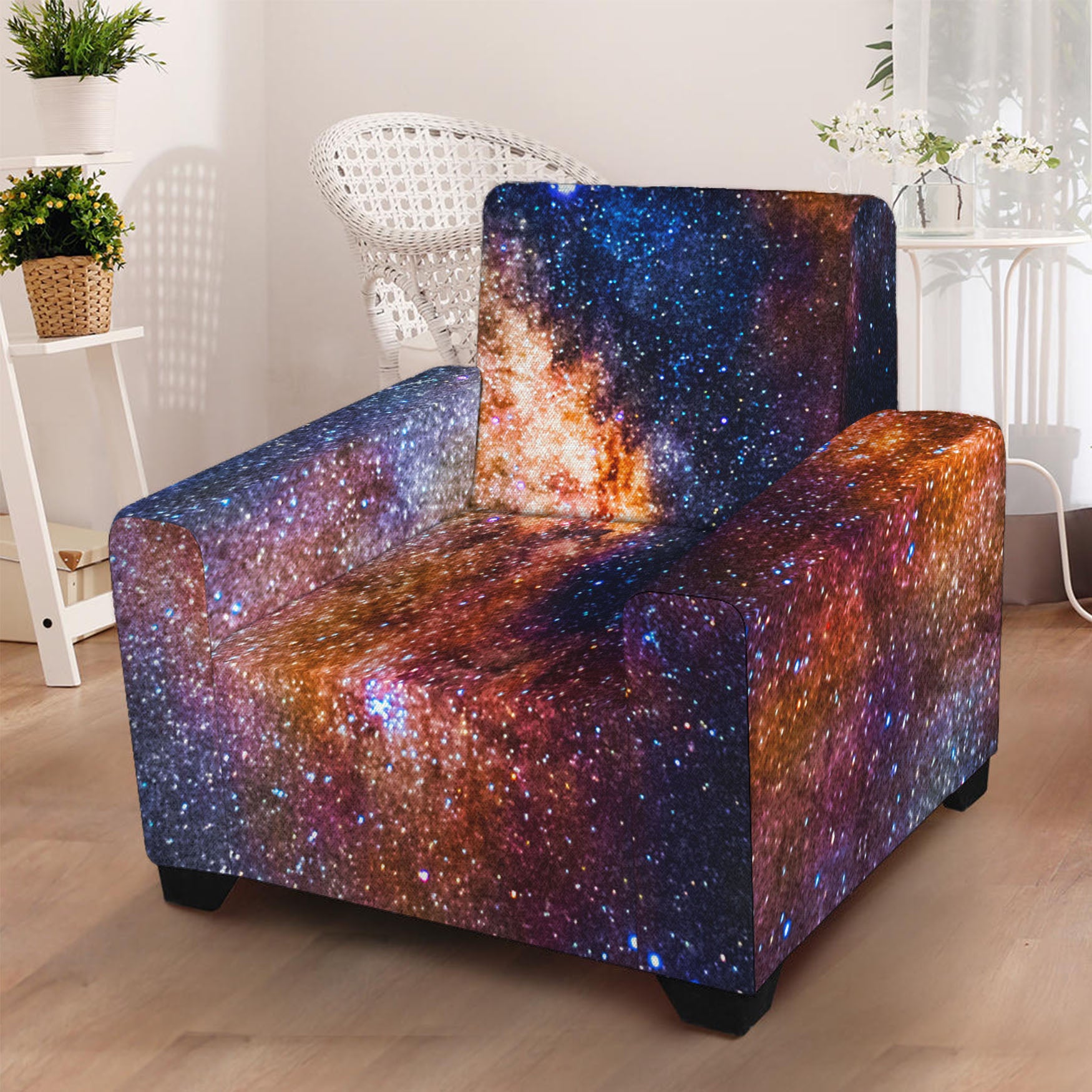 Milky Way Universe Galaxy Space Print Armchair Slipcover