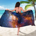 Milky Way Universe Galaxy Space Print Beach Sarong Wrap