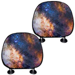 Milky Way Universe Galaxy Space Print Car Headrest Covers