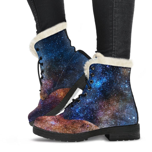 Milky Way Universe Galaxy Space Print Comfy Boots GearFrost