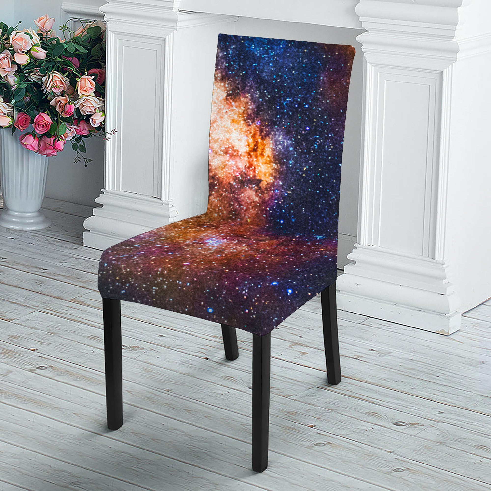 Milky Way Universe Galaxy Space Print Dining Chair Slipcover