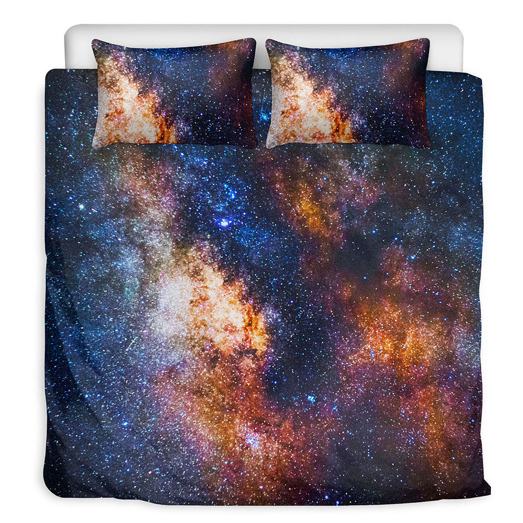 Milky Way Universe Galaxy Space Print Duvet Cover Bedding Set