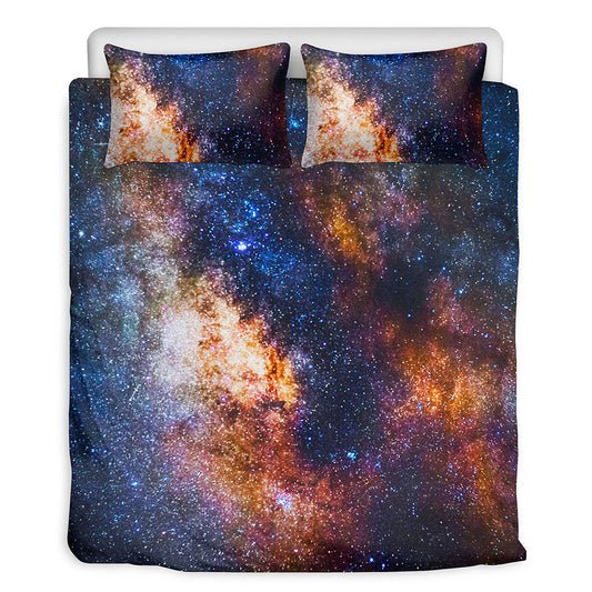 Milky Way Universe Galaxy Space Print Duvet Cover Bedding Set