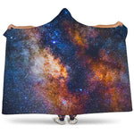Milky Way Universe Galaxy Space Print Hooded Blanket