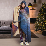 Milky Way Universe Galaxy Space Print Hooded Blanket