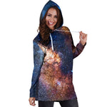 Milky Way Universe Galaxy Space Print Hoodie Dress GearFrost