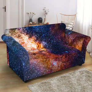 Milky Way Universe Galaxy Space Print Loveseat Slipcover