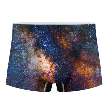 Milky Way Universe Galaxy Space Print Men's Boxer Briefs