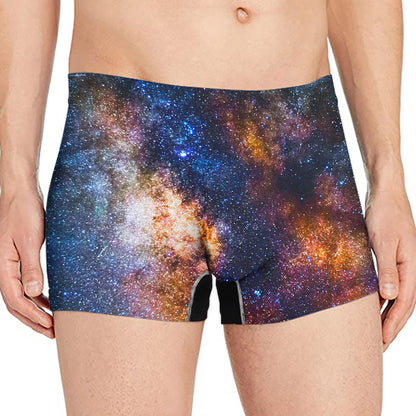 Milky Way Universe Galaxy Space Print Men's Boxer Briefs
