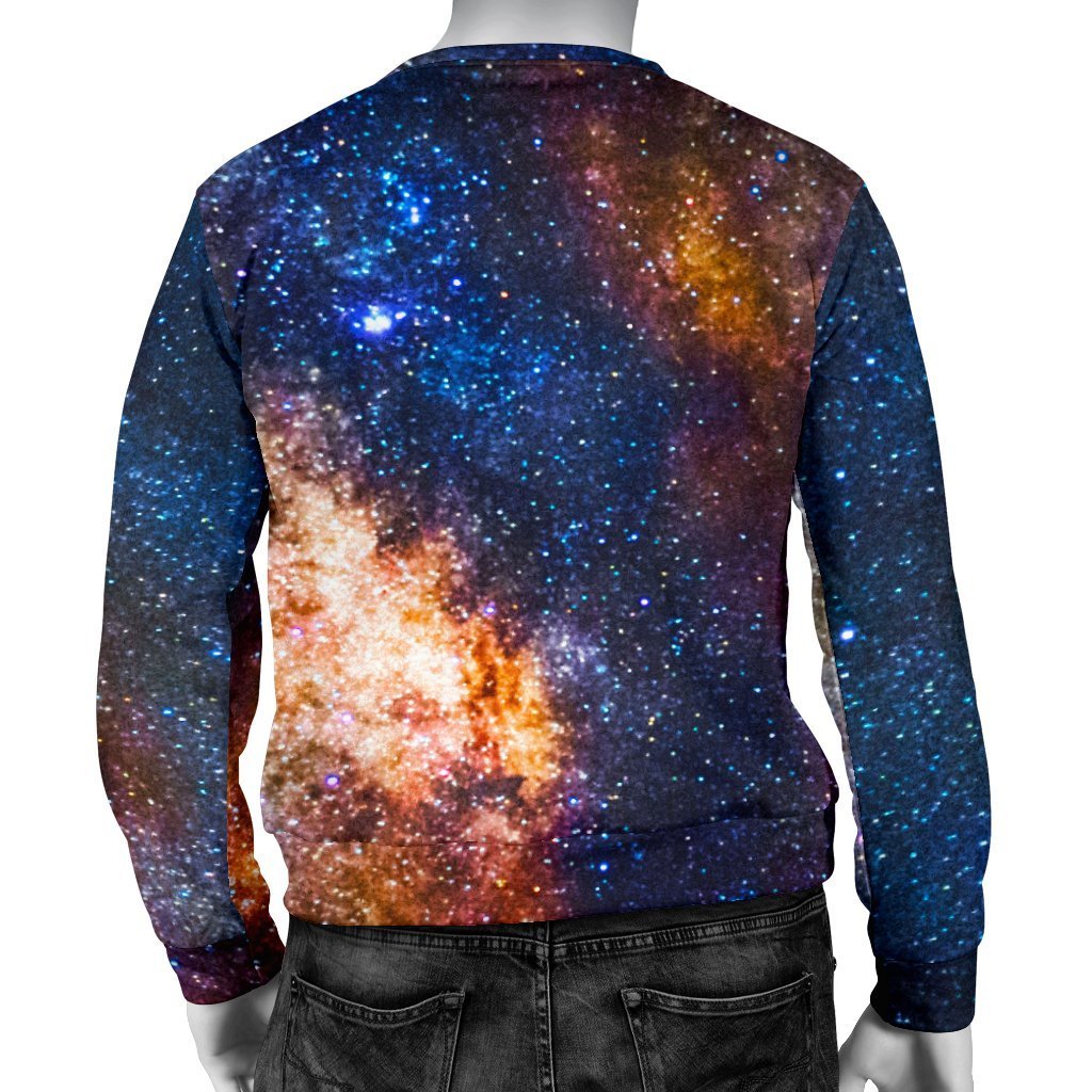 Milky Way Universe Galaxy Space Print Men's Crewneck Sweatshirt GearFrost