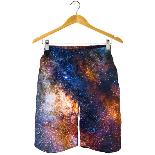 Milky Way Universe Galaxy Space Print Men's Shorts
