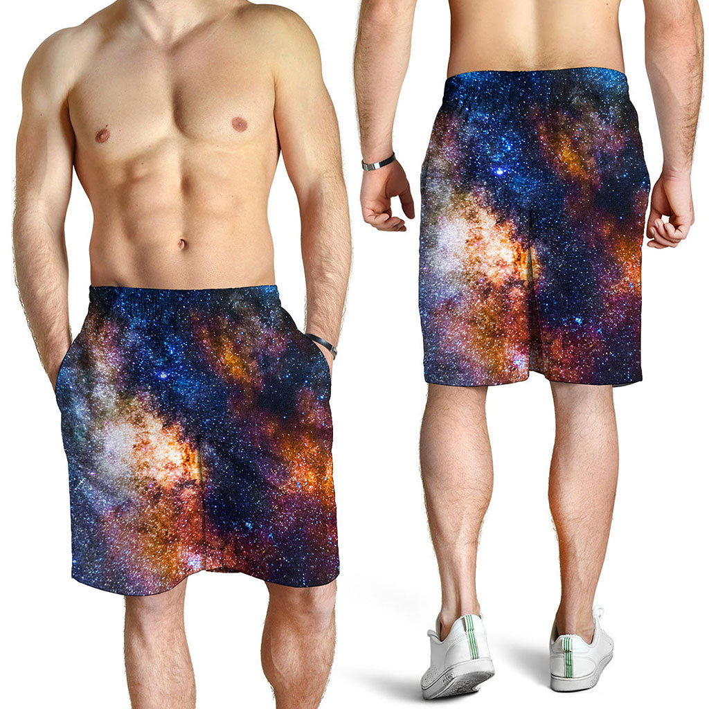 Milky Way Universe Galaxy Space Print Men's Shorts