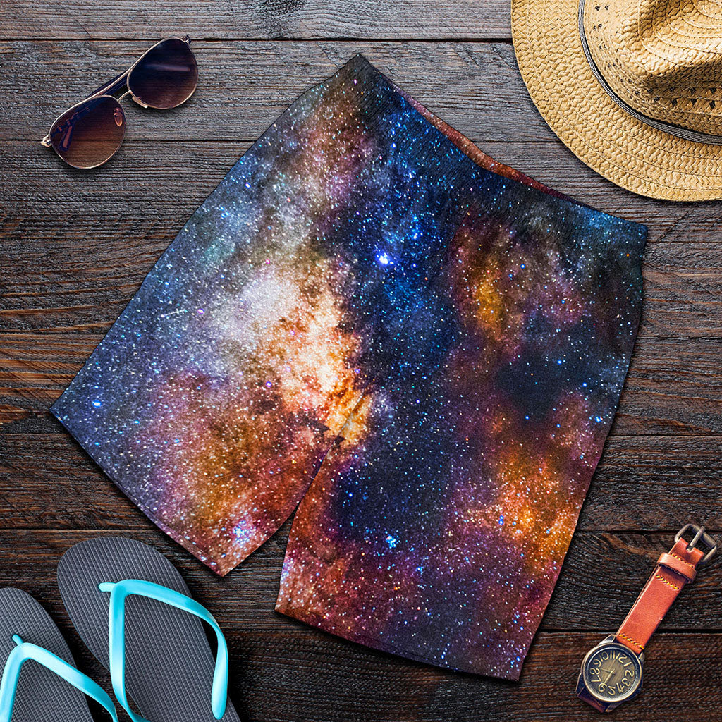 Milky Way Universe Galaxy Space Print Men's Shorts