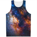Milky Way Universe Galaxy Space Print Men's Tank Top