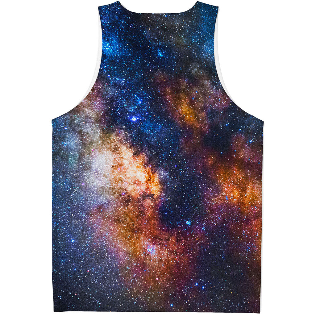 Milky Way Universe Galaxy Space Print Men's Tank Top