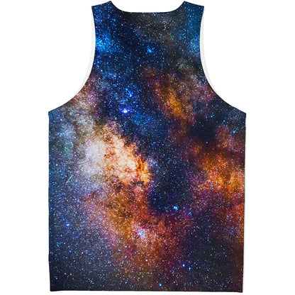 Milky Way Universe Galaxy Space Print Men's Tank Top